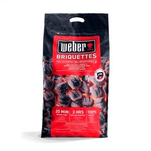 Briquetas de carbón de larga duración para barbacoa Weber.