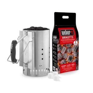 Kit chimenea de encendido Rapidfire - Incluye 2 kg de briquetas + 3 pastillas de encendido Weber - imagen principal